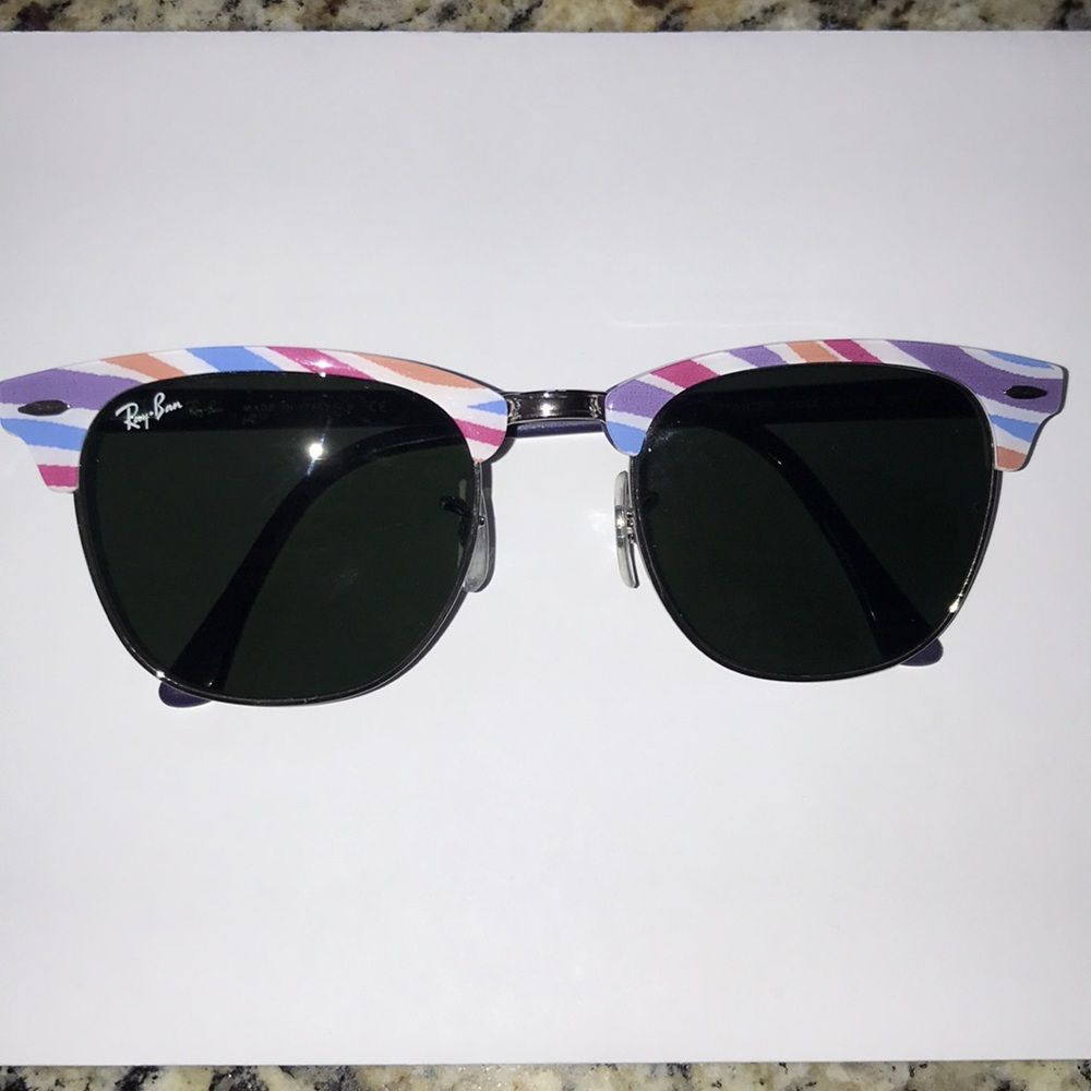 Ray-Ban Striped Clubmaster Sunglasses